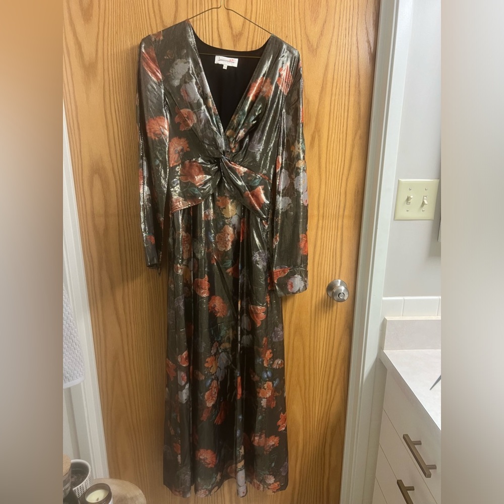 Anthropologie Caballero Deep V-Neck Maxi Dress - Picture 9 of 16